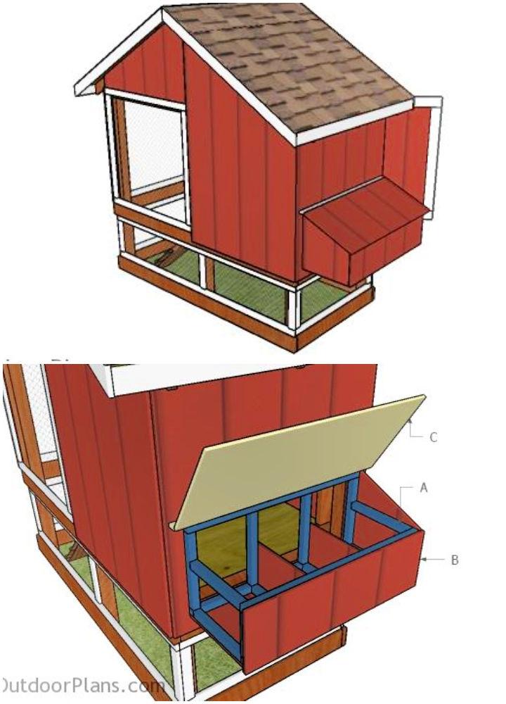 Chicken Coop Nesting Boxes Plan