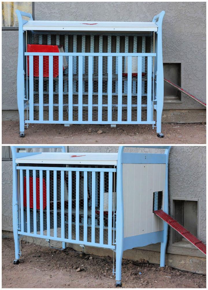Portable Chicken Coop From Old Crib