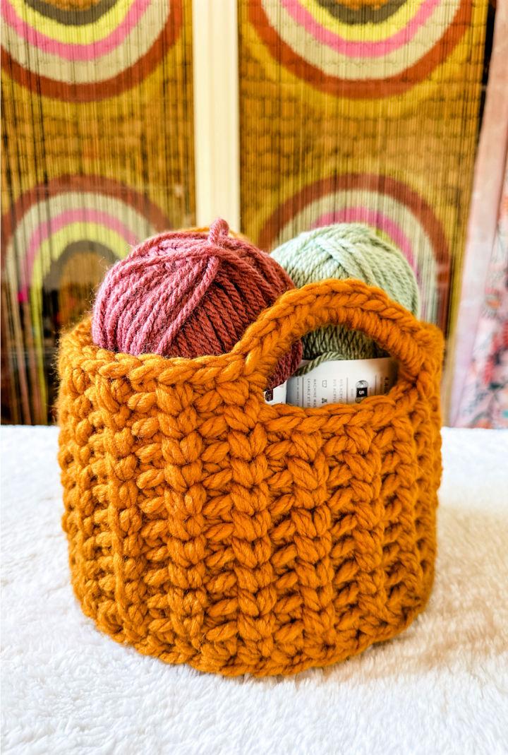 Chunky Round Crochet Basket Pattern