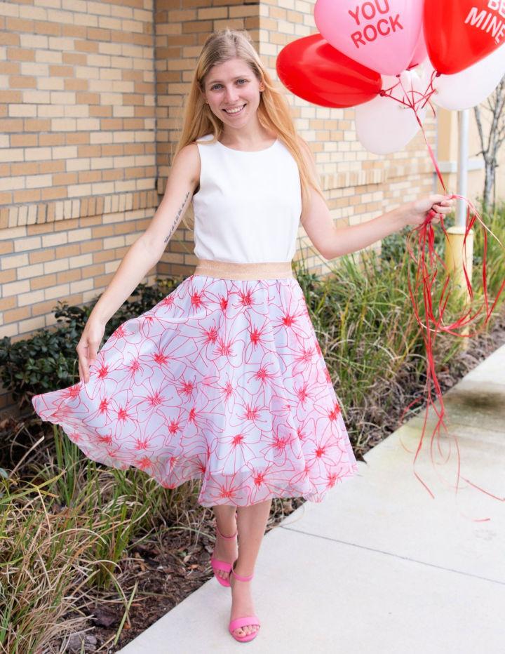 Circle Tulle Skirt for Valentines Day