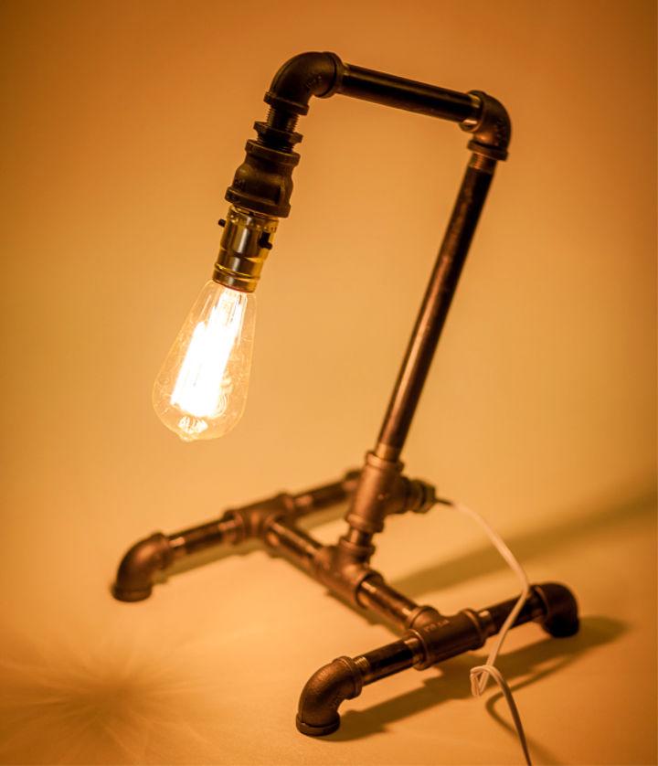Cool Desk Lamp Made from Pipe