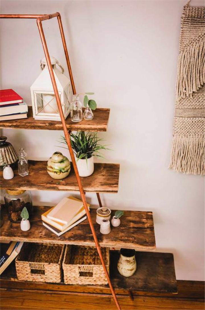 Make Your Own Copper Ladder Shelf 