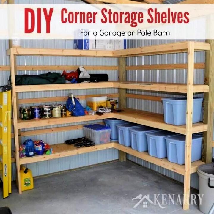 Easy DIY Corner Shelve for Garage
