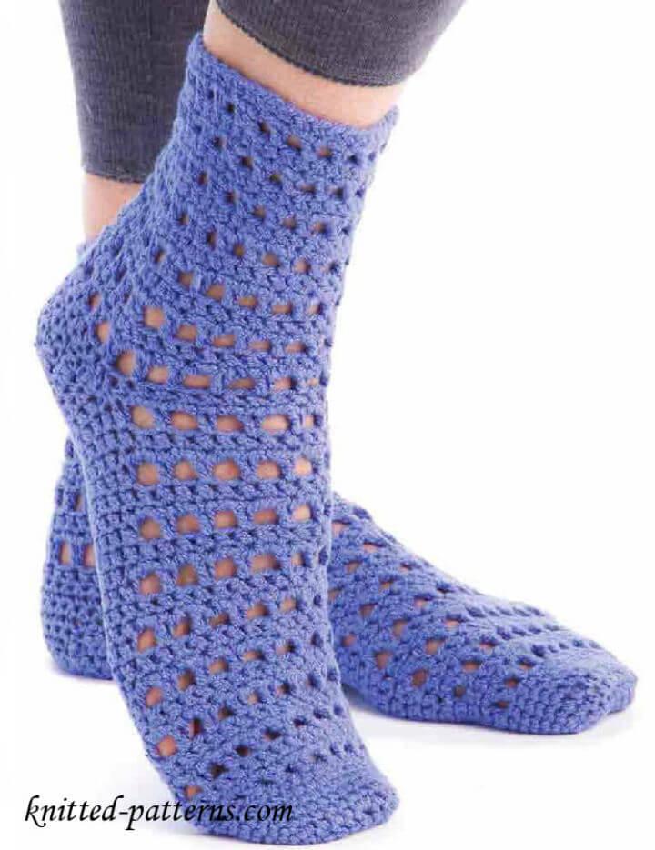 How Do You Crochet Lace Socks - Free Pattern