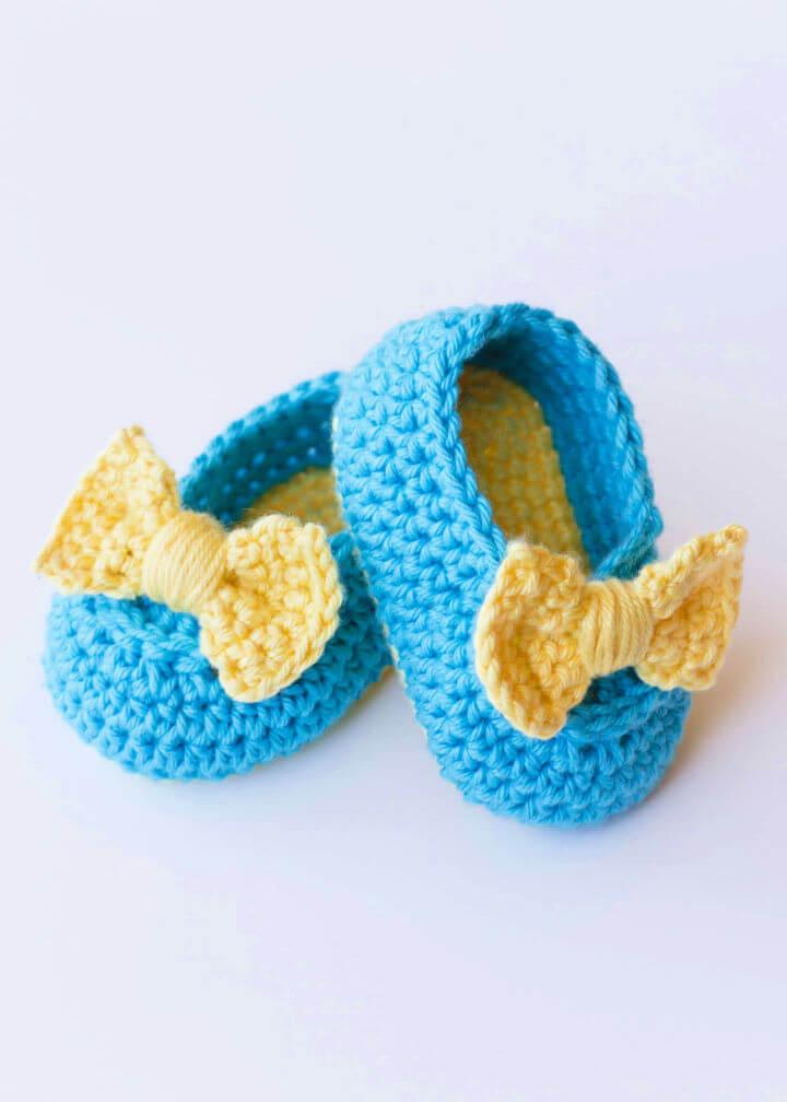 Free Crochet Lemon Drop Baby Booties Pattern