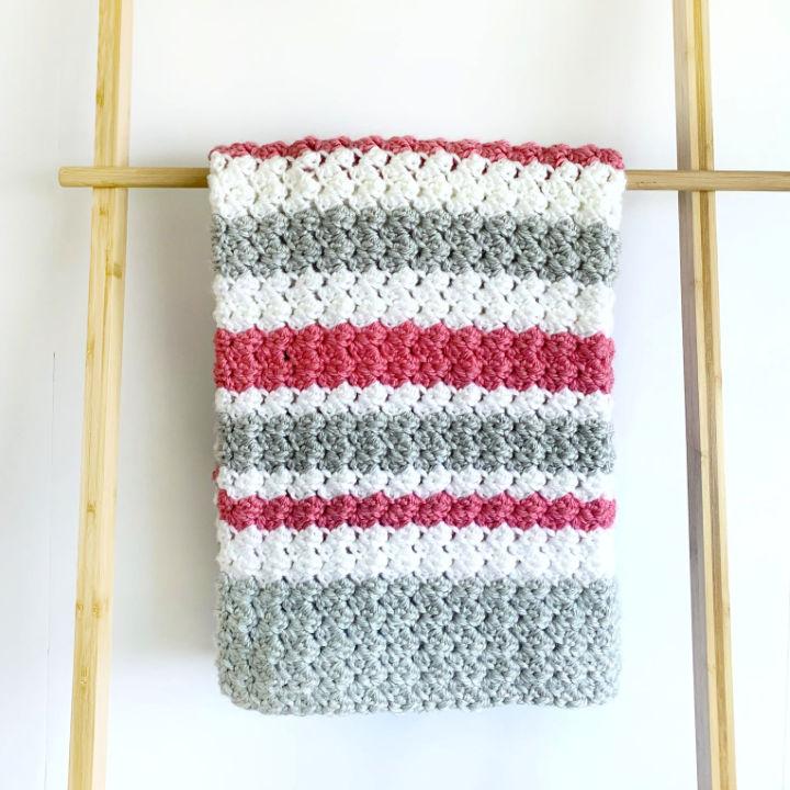 Crochet Sedge Stripes Baby Blanket Pattern