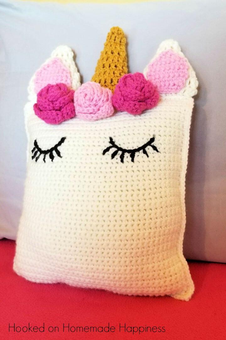 Easy Crochet Sweet Unicorn Pillow Friend Pattern