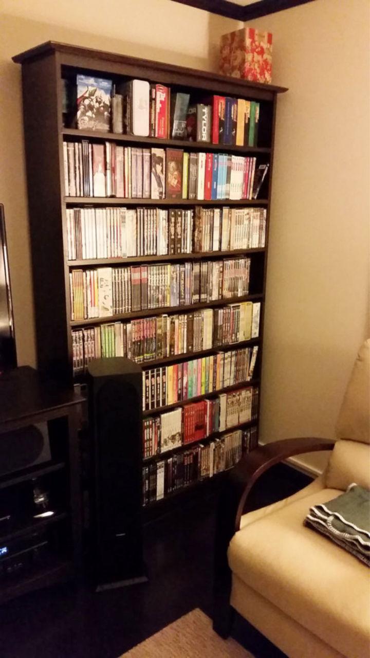Custom DIY DVD Shelf Project