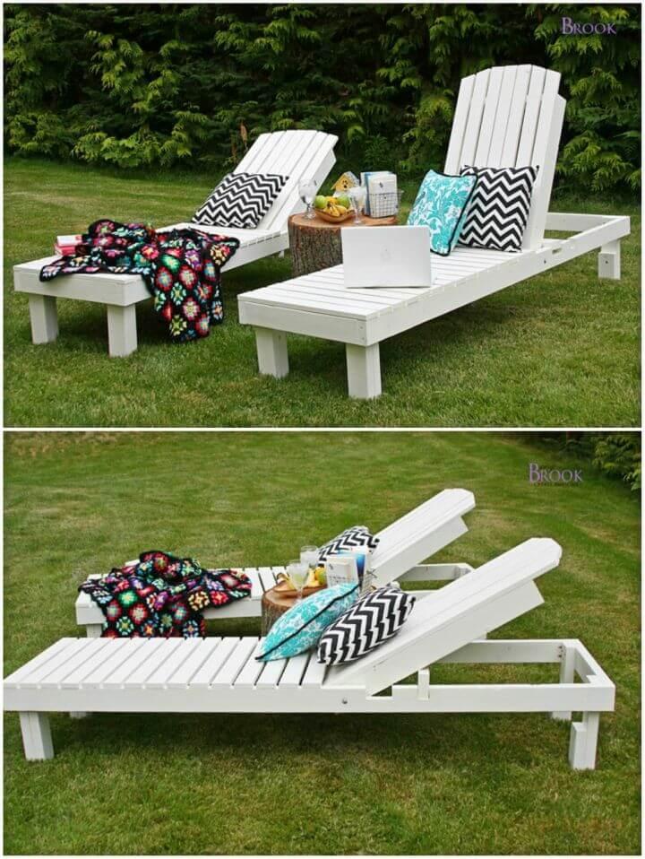 DIY 35 Wood Chaise Lounges