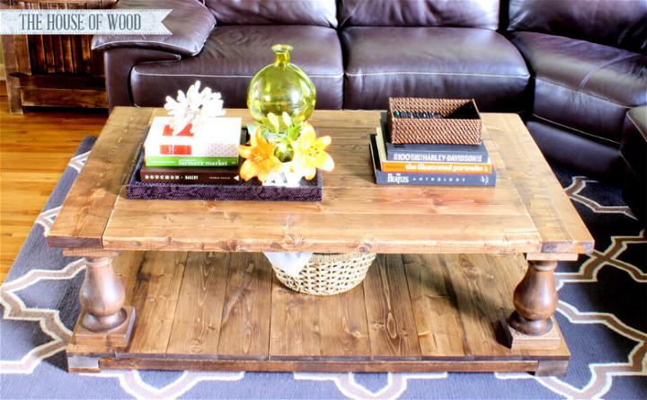 DIY Wooden Balustrade Coffee Table