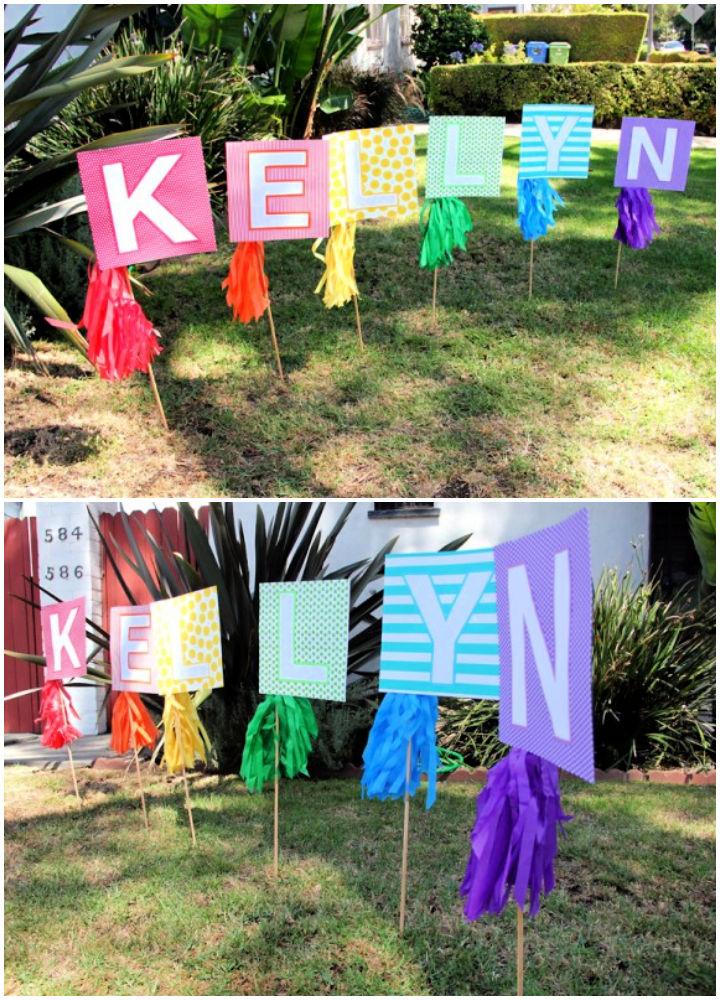 Easy DIY Birthday Lawn Sign