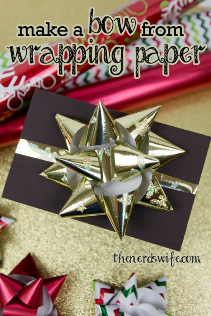 Easy DIY Bow With Wrapping Paper