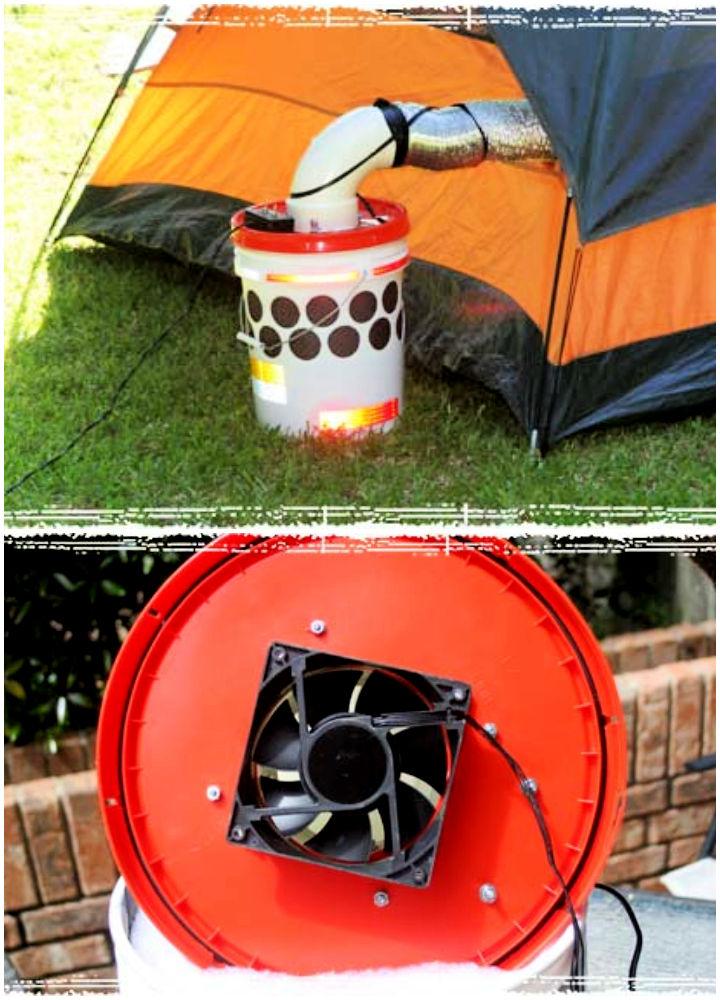 DIY Bucket Air Conditioner for Camping