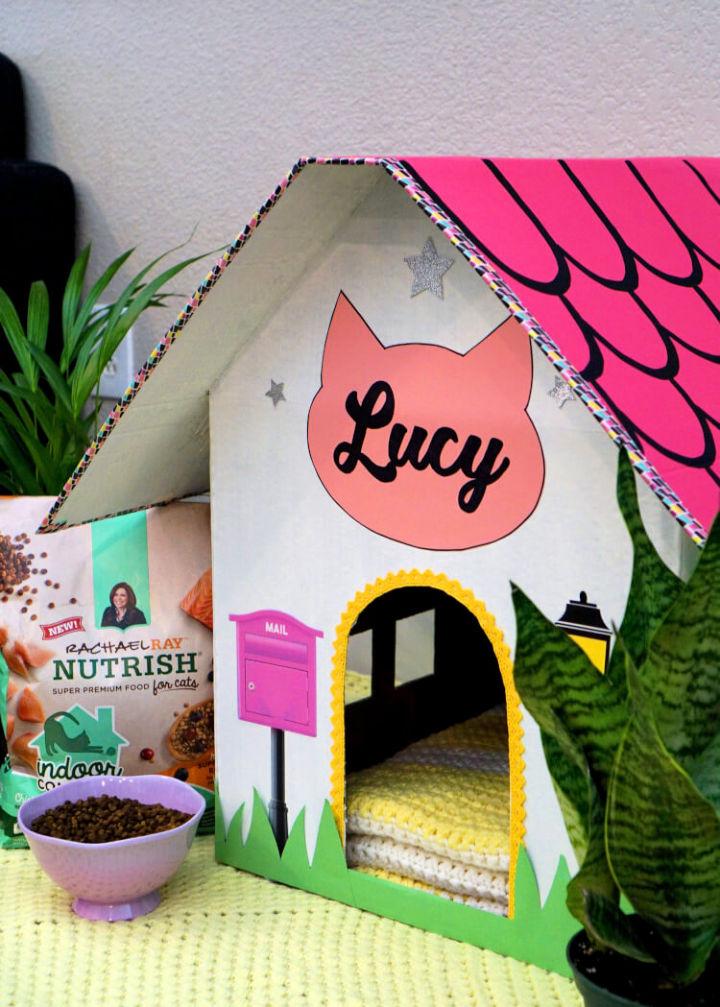 Easy DIY Cardboard Cat House