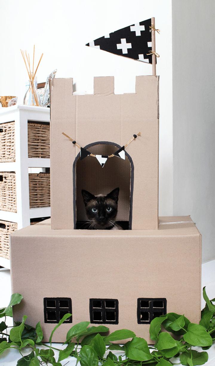 DIY Cardboard Kitty Castle