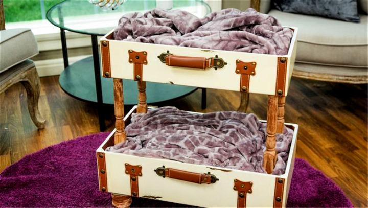 DIY Cat Suitcase Bunk Bed