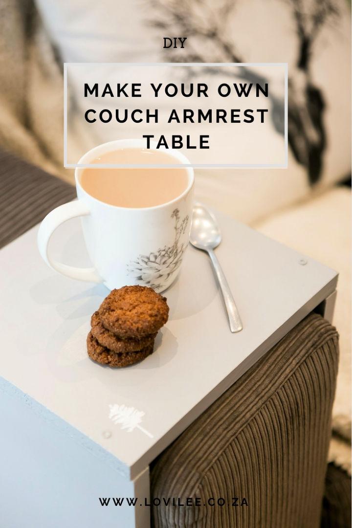 Handmade Couch Armrest Table