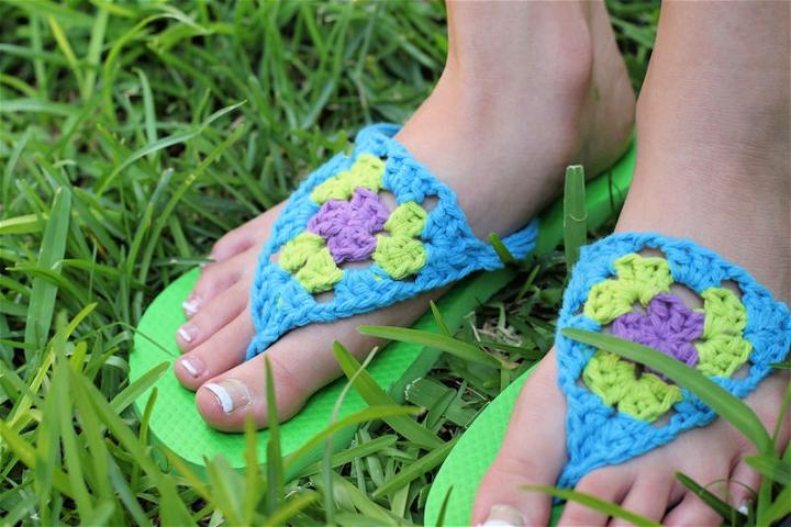 DIY Crochet Flip Flops Tutorial