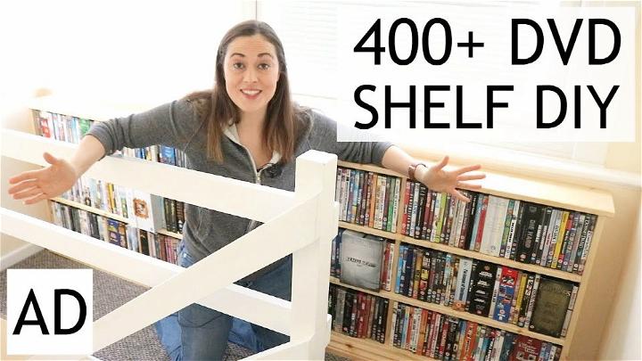 Best DIY DVD Storage Pine Shelf 