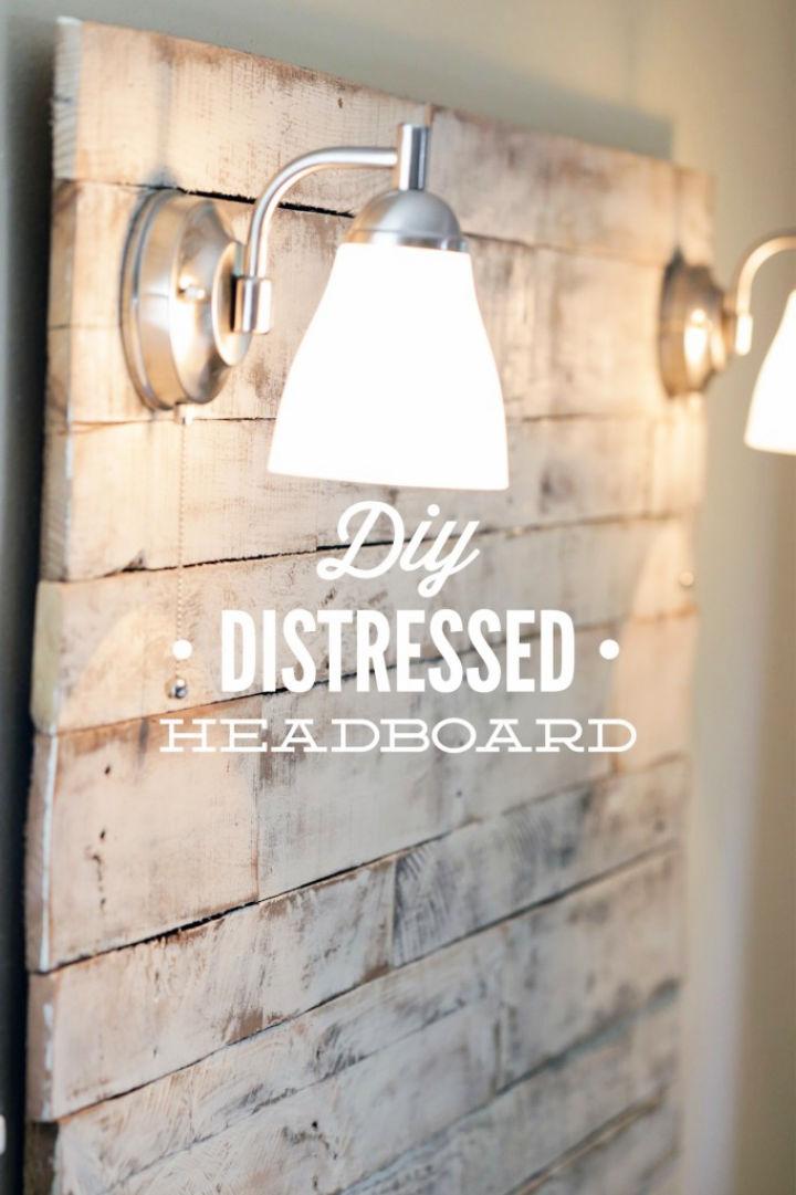 Cheap DIY Distressed Headboard