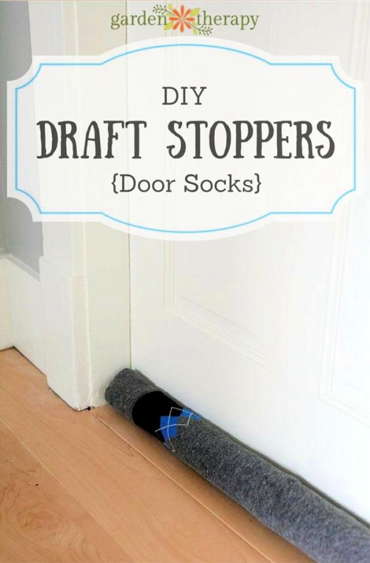 DIY Door Socks Draft Stopper