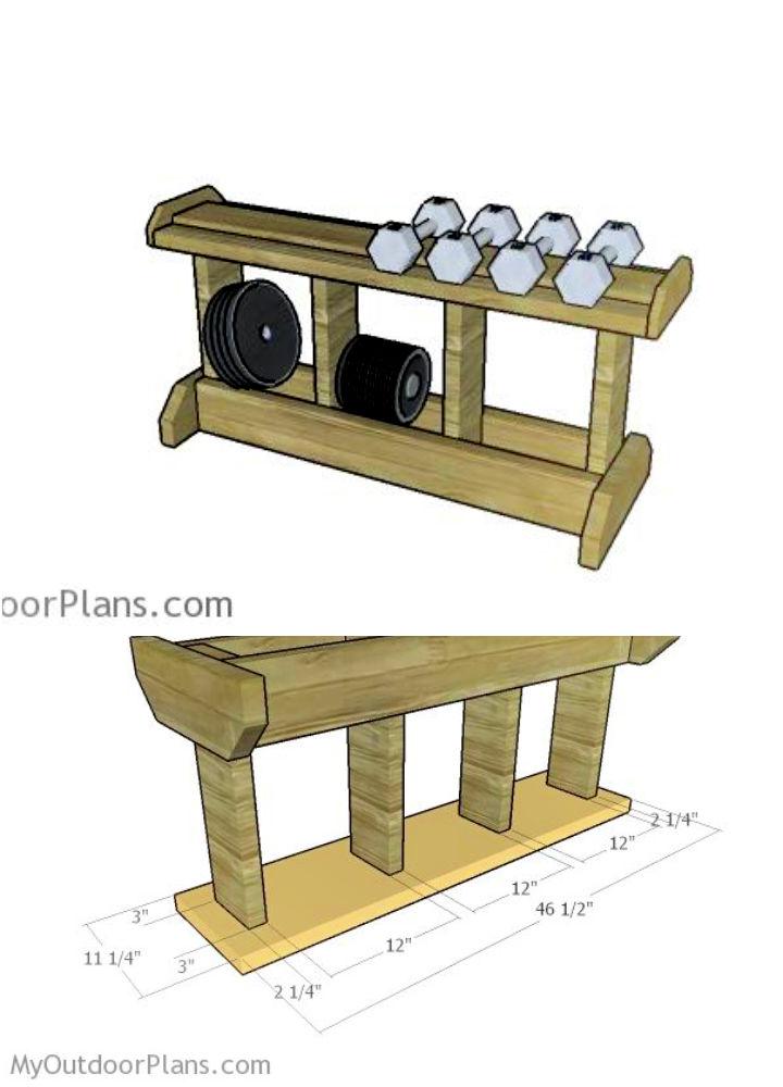 DIY Dumbbell Rack Free Plan