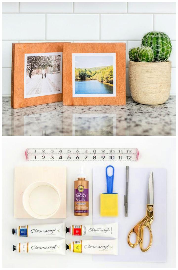 DIY Faux Stained Wood Instagram Frame