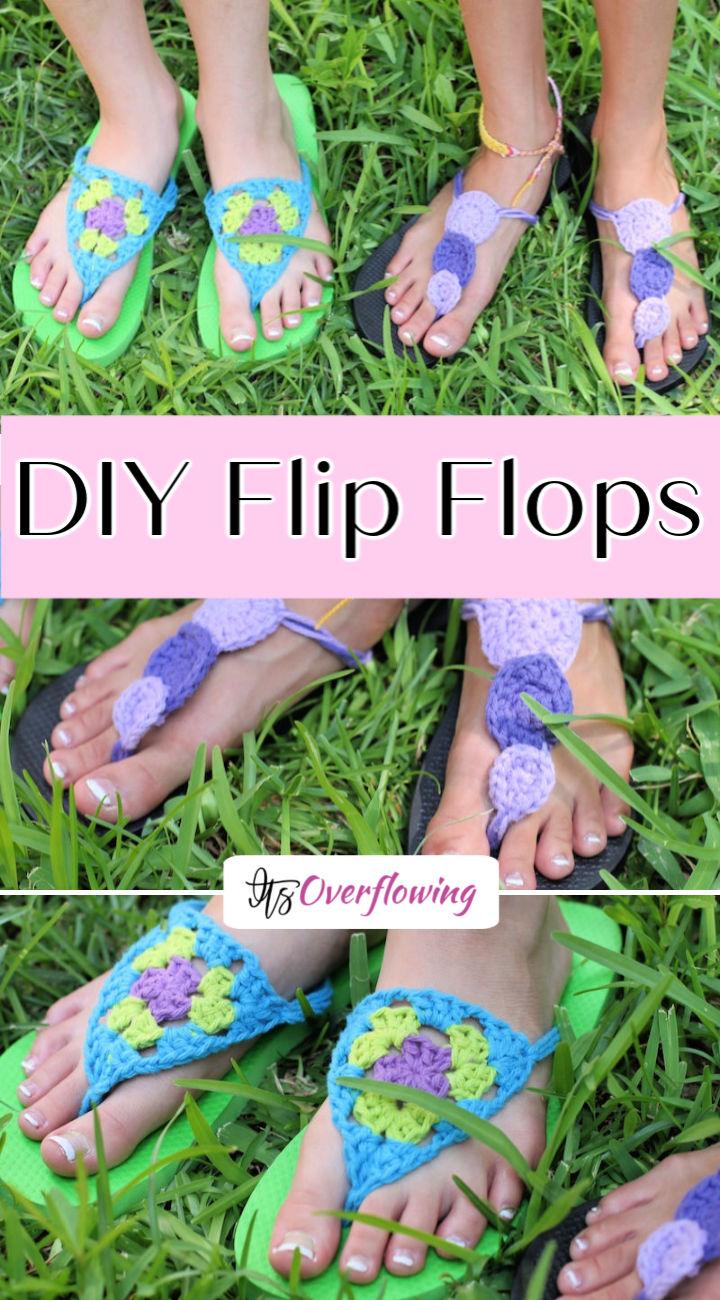 DIY Flip Flops Tutorial Using Crochet
