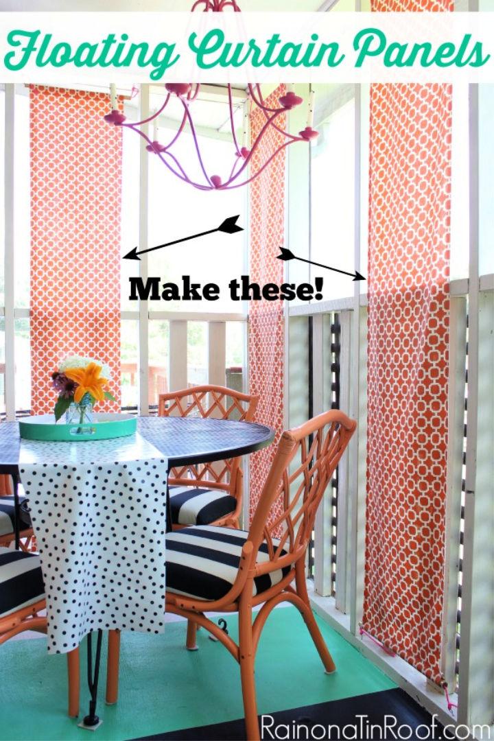 Build a Floating Curtain Privacy Panel