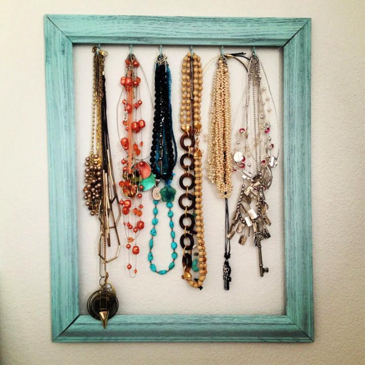 Making a Necklace Holder Out of Picture Frame