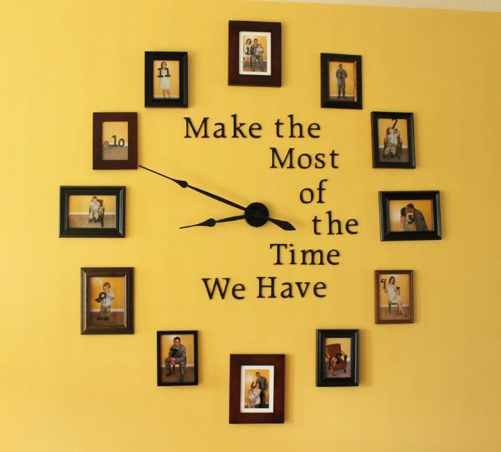 DIY Large Photo Wall Clock Gallery