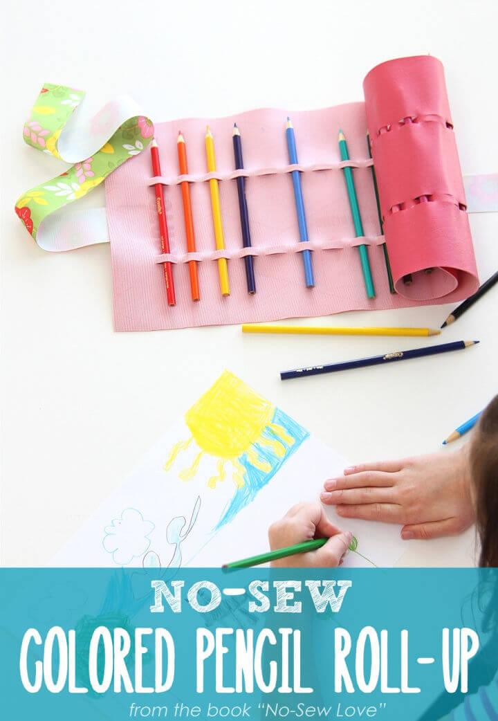 No-Sew Colored Pencil Roll Up Tutorial