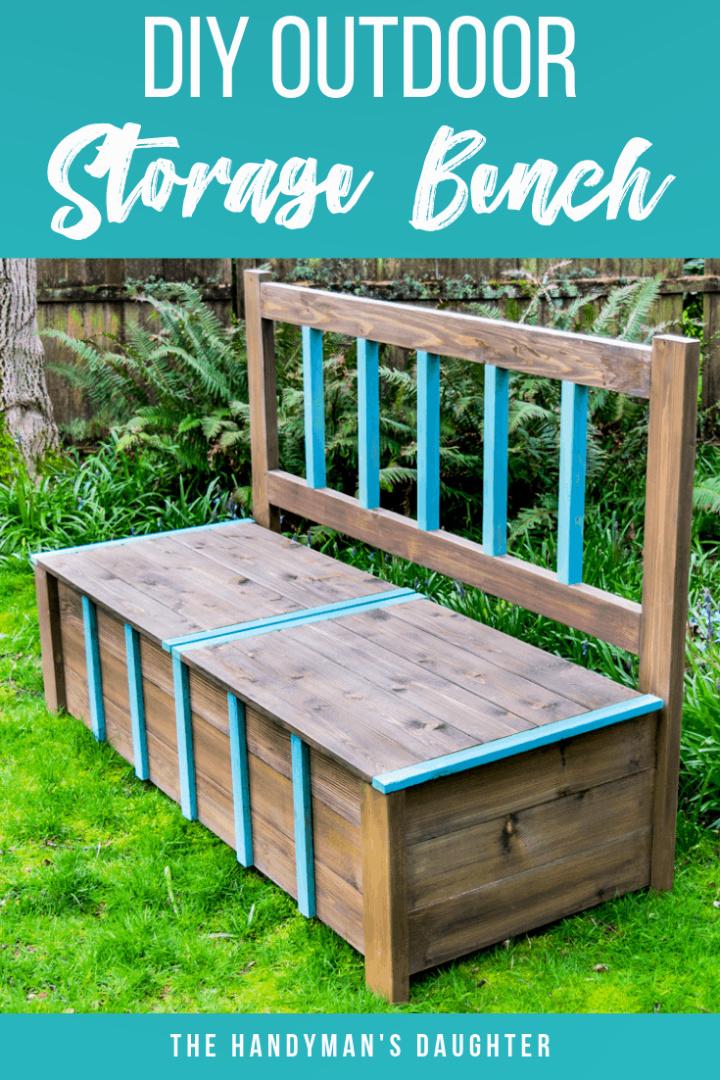 Easy DIY Outdoor Storage Bench