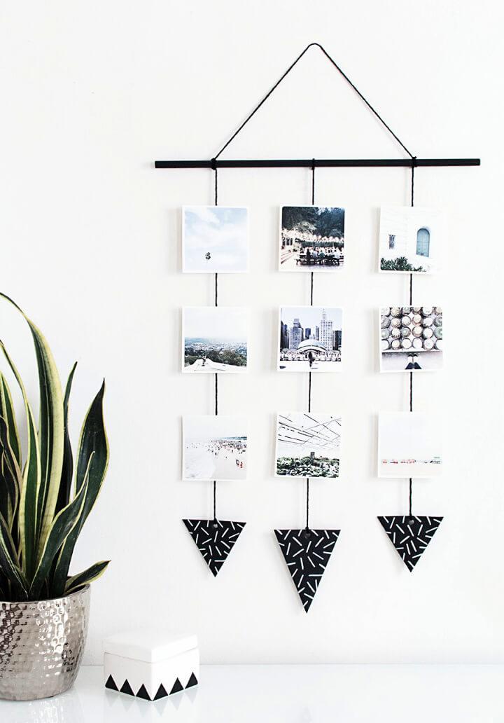 Homemade Photo Wall Hanging