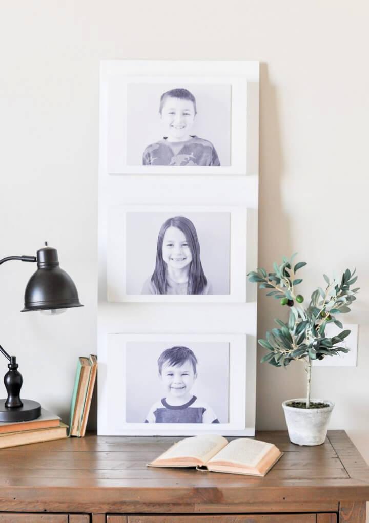 DIY Photo Wall Pocket Organizer