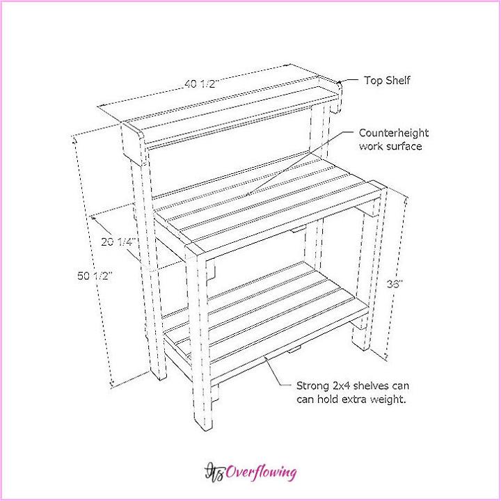 DIY Potting Bench Plan And Instructions