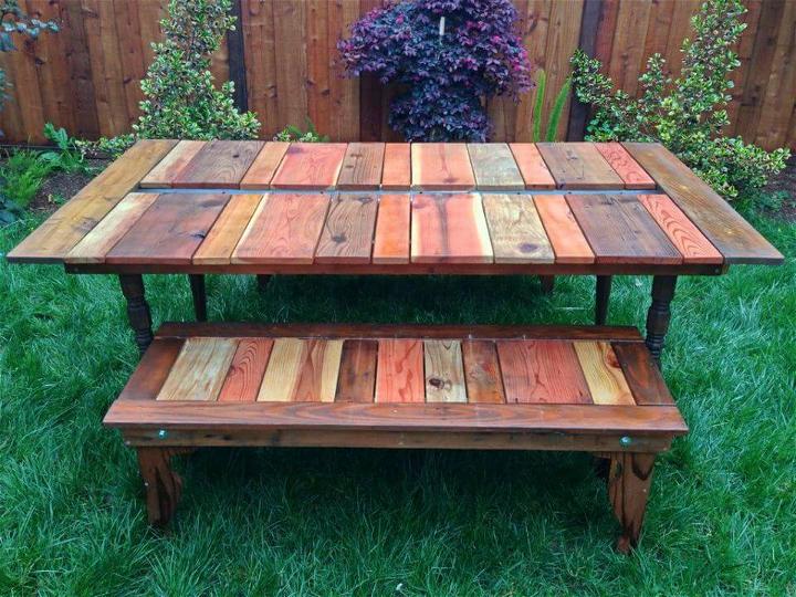 DIY Reclaimed Wood Flat pack Picnic Table