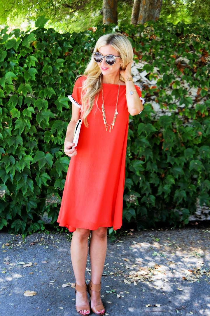DIY Red Swing Tassel Dress
