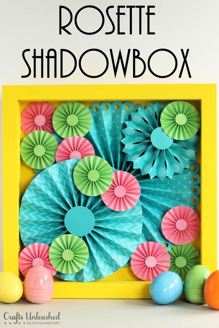 DIY Rosette Shadowbox 1