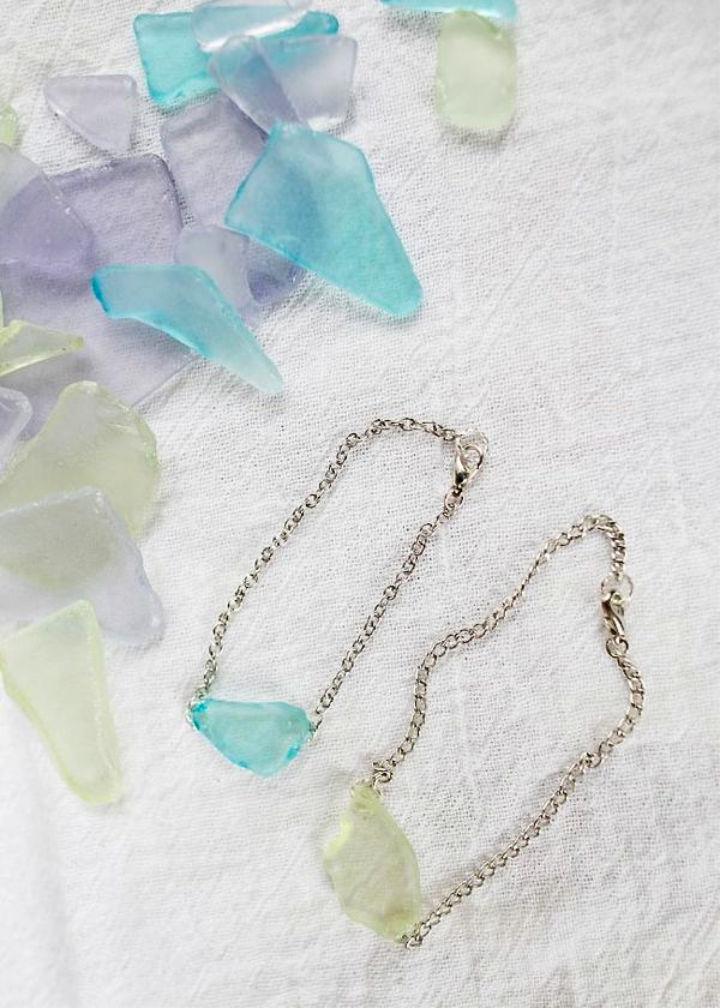 DIY Sea Glass Bracelet and Earring