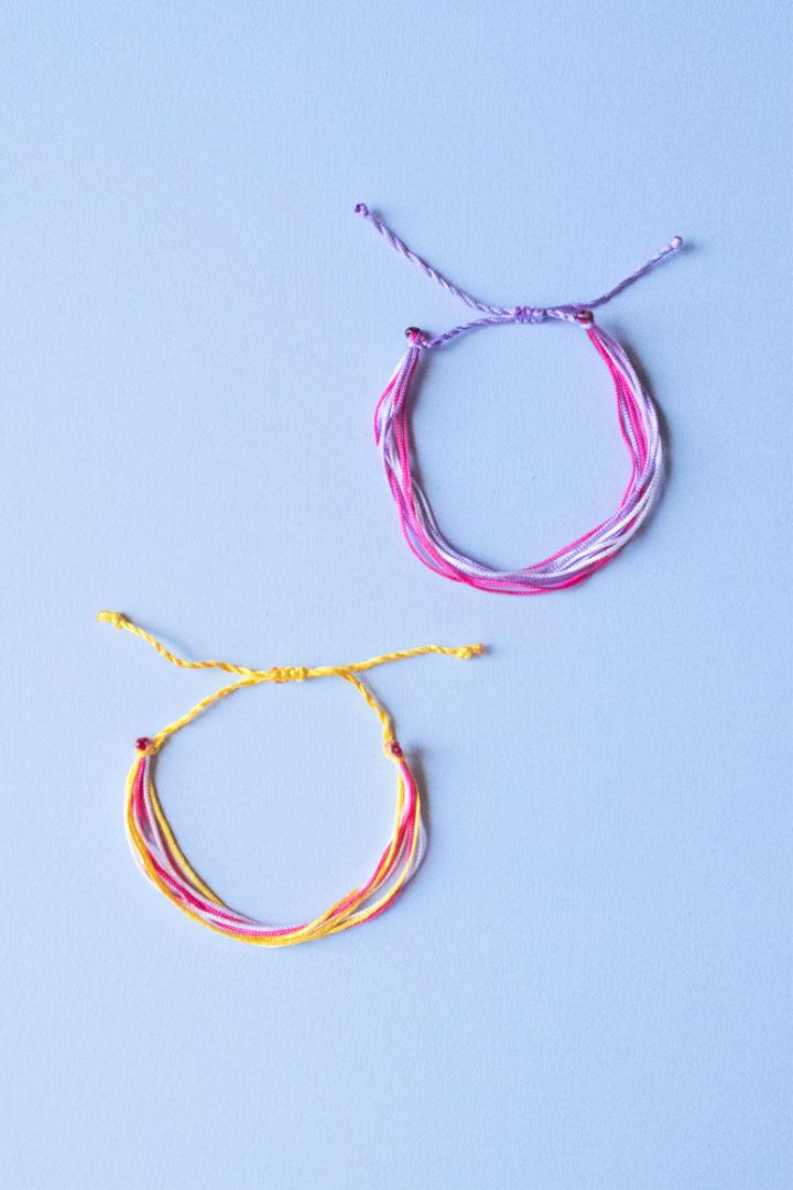 Simple DIY String Friendship Bracelet