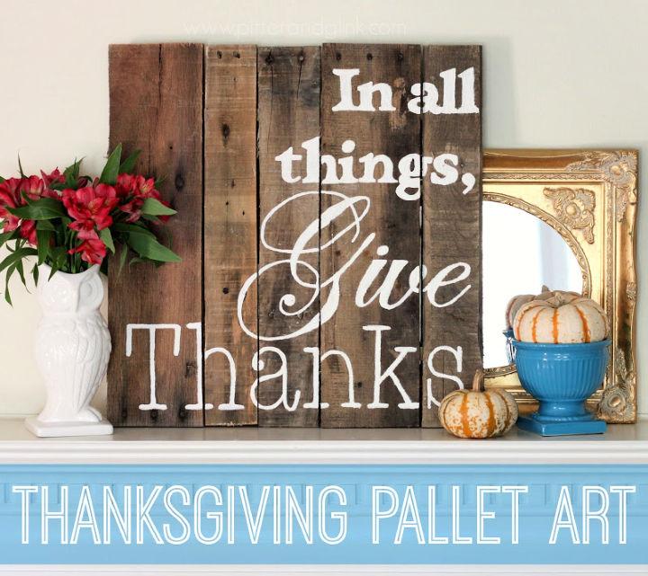 DIY Thanksgiving Pallet Art