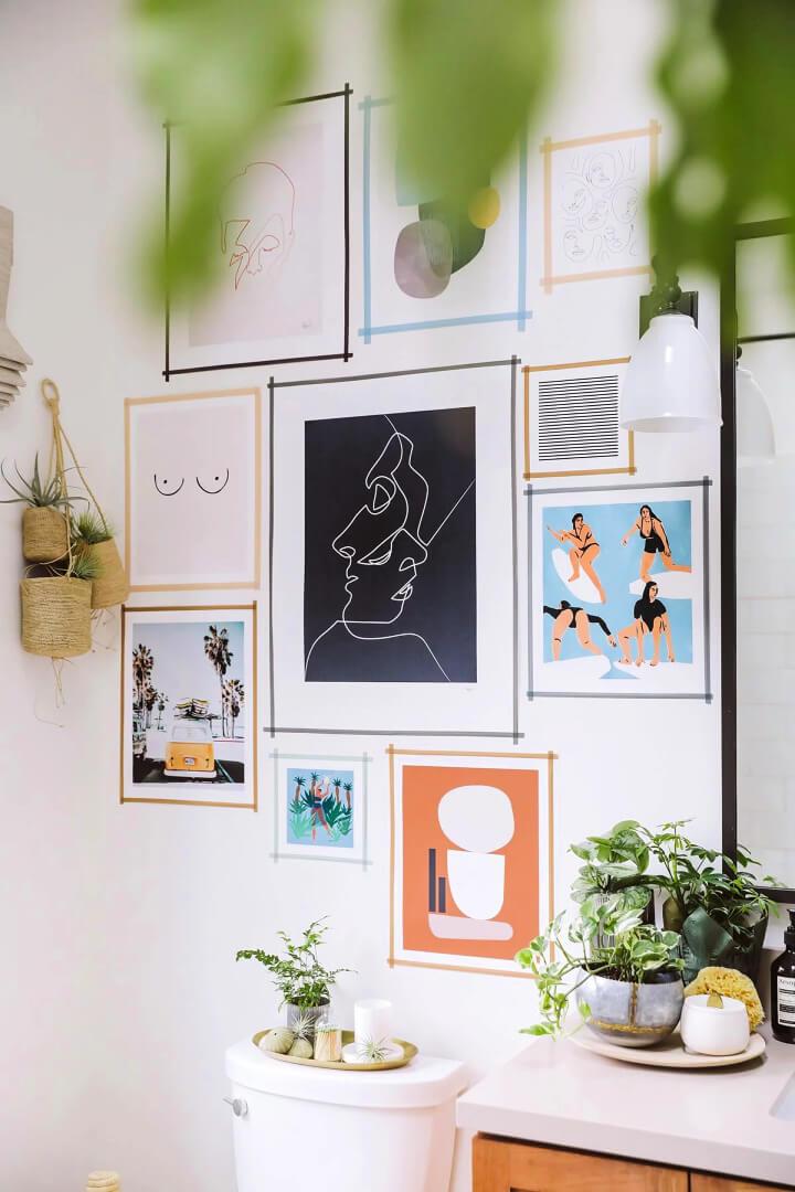 DIY Washi Tape Gallery Wall