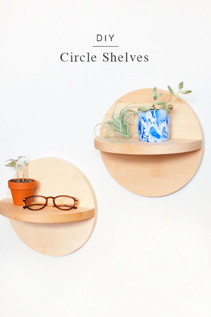 DIY Wooden Circle Shelves