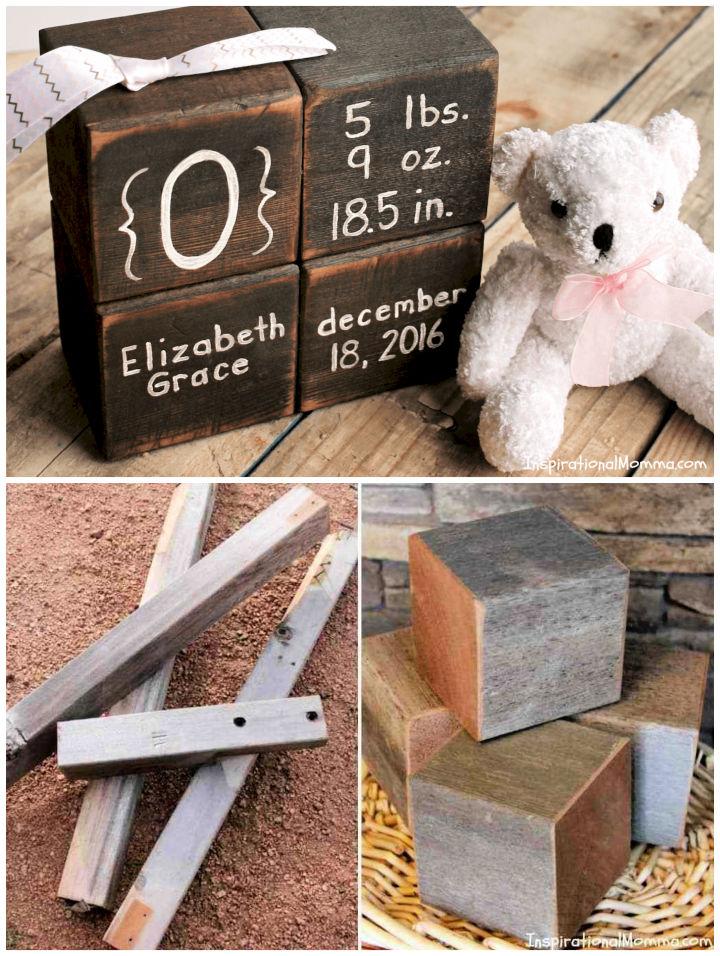 DIY Wooden Keepsake Baby Blocks