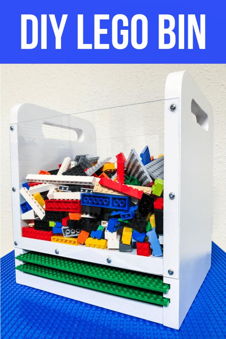DIY Wooden Lego Bin