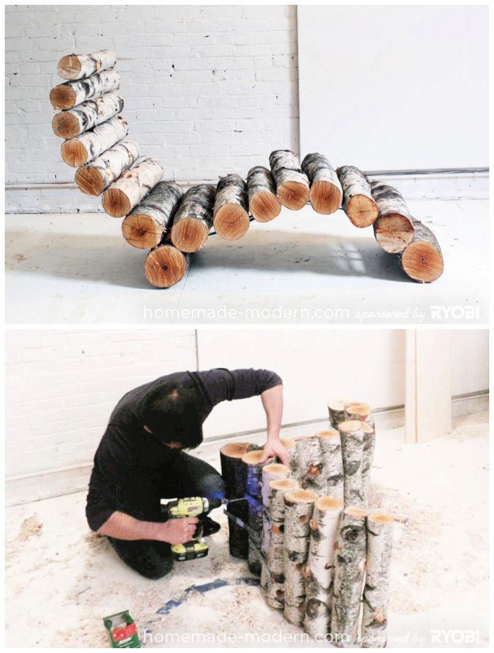 DIY Wooden Log Lounger to Sell