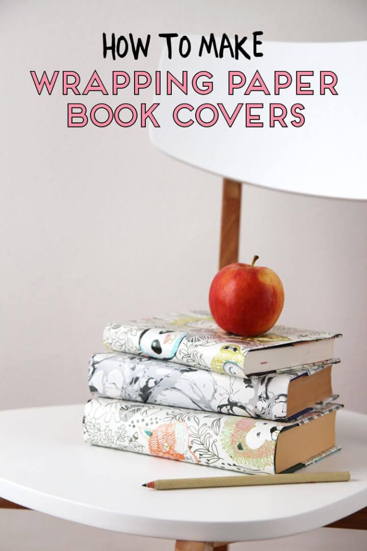 DIY Wrapping Paper Book Cover