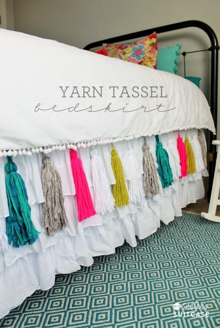 DIY Yarn Tassel Bedskirt
