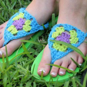 DIY crochet flip flops